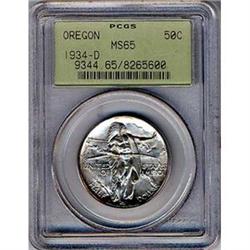 [L#4092] 1934-D Oregon 50c PCGS MS65