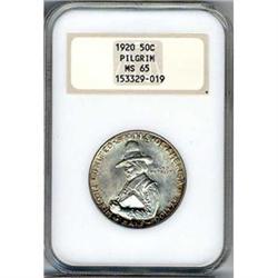 [L#4107] 1920 Pilgrim 50c NGC MS65