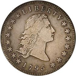 [L#4153] 1795 FH $1 VF20 cleaned