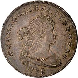 [L#4161] 1798 Heraldic Eagle $1 PCGS EF45