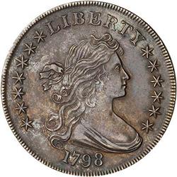 [L#4164] 1798 Heraldic Eagle $1 Extremely Fine 45