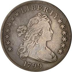 [L#4182] 1799 $1 VF20 (Accugade VF25)