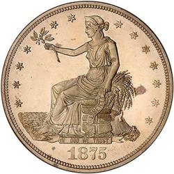[L#4224] 1875 T$1 PCGS PF64 Cameo