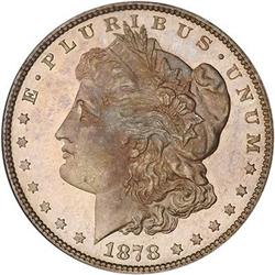 [L#4236] 1878 7/8 Tail Feathers. $1 NGC MS65