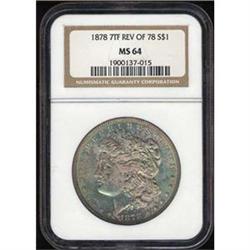 [L#4240] 1878 7TF Rev 1878 $1 NGC MS64