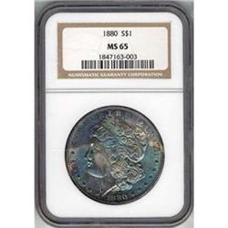 [L#4267] 1880 $1 NGC MS65 nicely toned