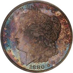 [L#4276] 1880-S $1 NGC MS67 colorful toning