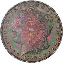 [L#4285] 1880-S $1 PCGS MS64 colorful toning