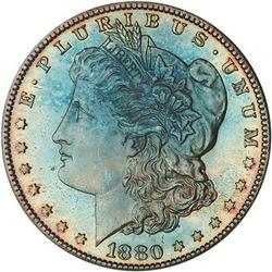 [L#4286] 1880-S $1 NGC MS64 colorful toning