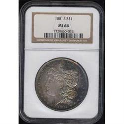 [L#4307] 1881-S $1 NGC MS66
