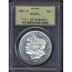 [L#4309] 1881-S $1 PCGS MS65PL