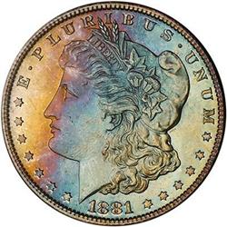 [L#4311] 1881-S $1 PCGS MS65 colorfully toned