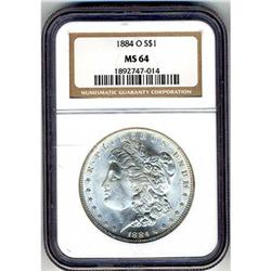 [L#4360] 1884-O $1 NGC MS64