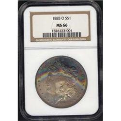 [L#4379] 1885-O $1 NGC MS66 colorful toning
