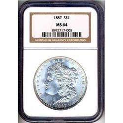 [L#4406] 1887 $1 NGC MS64