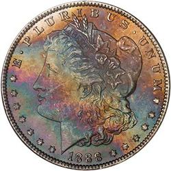 [L#4421] 1888 $1 PCGS MS64 colorful toning
