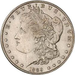 [L#4432] 1889-CC $1 AU50 wire brushed