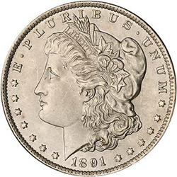 [L#4442] 1891-CC $1 Spitting Eagle NGC MS63