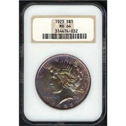 [L#4536] 1923 $1 NGC MS64 toned