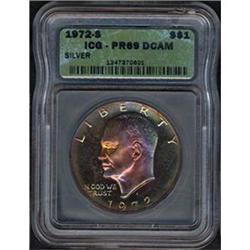 [L#4543] 1972-S Silver $1 ICG PF69 DCAM