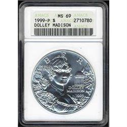 [L#4546] 1999-P Dolly Madison $1 ANACS MS69