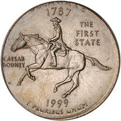 [L#4558] 1999-D Delaware 25c on 5C plan PCGS MS64