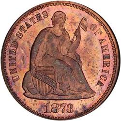 [L#5010] 1873 Pattern Half Dime J1266 PCGS PF62RB