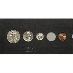 [L#5012] 1936 5-piece Proof Set NGC PF64-65