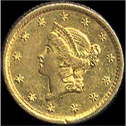 [L#5014] 1849 Lg head G$1 AU50