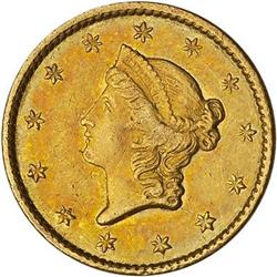 [L#5016] 1849-C G$1 NGC AU58