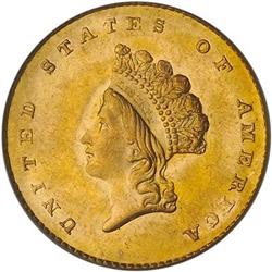 [L#5046] 1854 T2 G$1 PCGS MS66