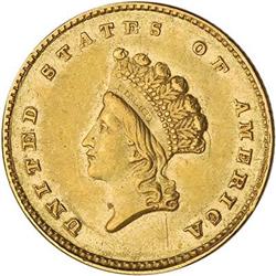 [L#5059] 1855-D G$1 NGC AU58