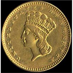 [L#5065] 1856 Slant 5 G$1 EF45