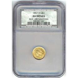 [L#5070] 1857-C G$1 NCS About Uncirculated details