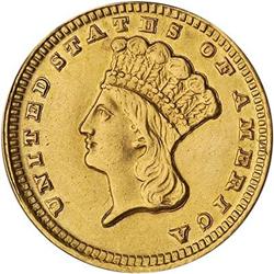 [L#5078] 1859-D G$1 NCS A U details, clnd