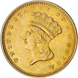 [L#5084] 1861 G$1 NGC MS62