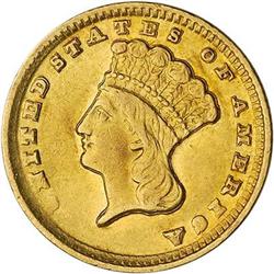 [L#5087] 1861-D G$1 NGC AUJ58