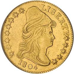 [L#5129] 1804 14 Star $2.50 PCGS AU58