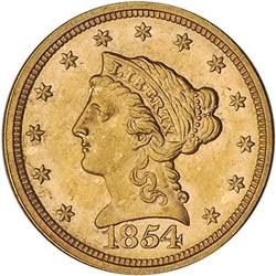 [L#5139] 1854 $2 1/2 NGC MS64