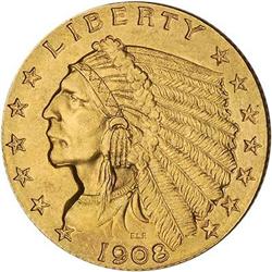 [L#5150] 1908 $2.50 NGC MS64