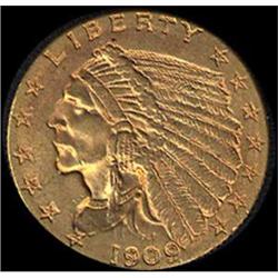 [L#5153] 1909 $2 1/2 AU50