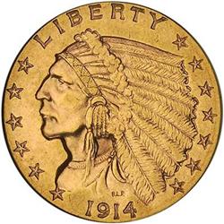 [L#5161] 1914-D $2.50 MS62 (Numistrust MS63)