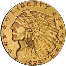 [L#5166] 1925-D $2.50 MS61 (Numistrust graded MS62)