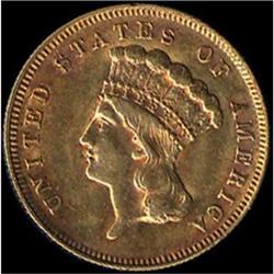 [L#5184] 1878 $3 AU55 nicely toned