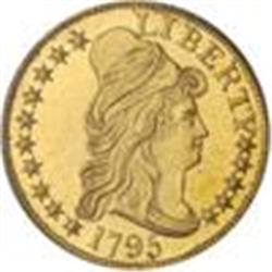 [L#5190] $5 Gold Capped Bust/Small Eagle. 1795. S Over
