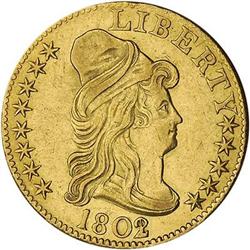 [L#5201] 1802/1 $5 AU58