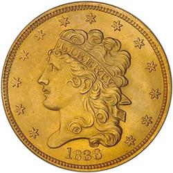 [L#5235] 1836 $5 PCGS MS64