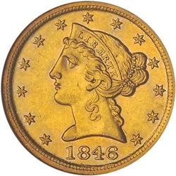 [L#5243] 1846-D/D $5 NGC MS61