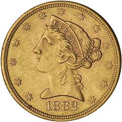 [L#5257] 1882-S $5 NGC MS61