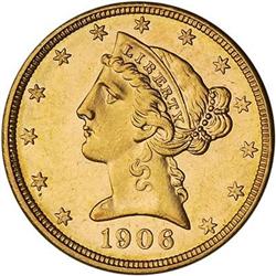 [L#5262] 1906 $5 NGC MS63